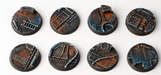 Gamer Grass 790224 32mm Spaceship Corridor Round Battle Ready Bases (8 Pack)