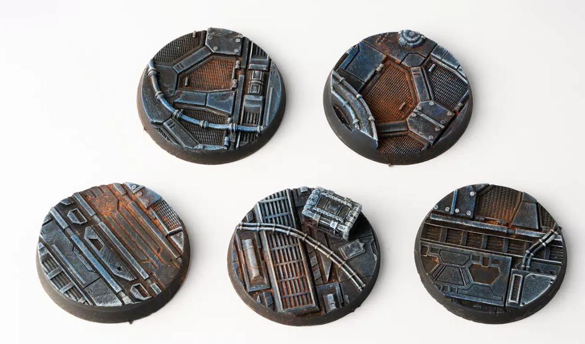 Gamer Grass 790231 40mm Spaceship Corridor Round Battle Ready Bases (5 Pack)