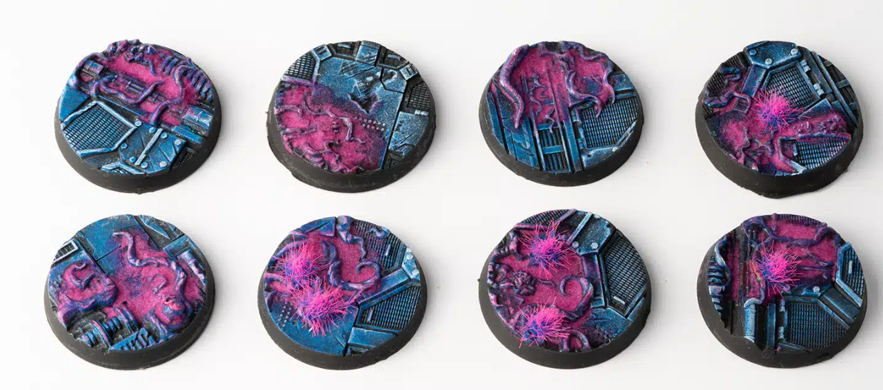 Gamer Grass 790330 32mm Alien Infestation Round Battle Ready Bases (8 Pack)