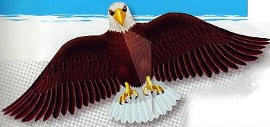 Gayla 836 55"x24" American Bald Eagle Bird Wing Flapper Kite
