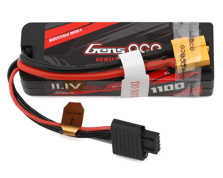 Gens Ace GEA113S60X6GT 11.1v 1100mAh 3S 60C G-Tech Hardcase LiPo Battery Pack with XT60 Connector