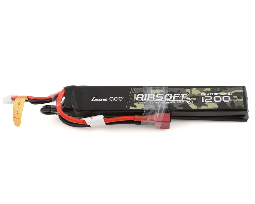 Gens Ace GEA12003S25D2 11.1v 1200mAh 3S 25C Airsoft Butterfly LiPo Battery with Deans Plug