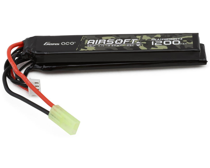 Gens Ace GEA12003S25T2 11.1v 1200mAh 3S 25C Airsoft Butterfly LiPo Battery with Tamiya Connector