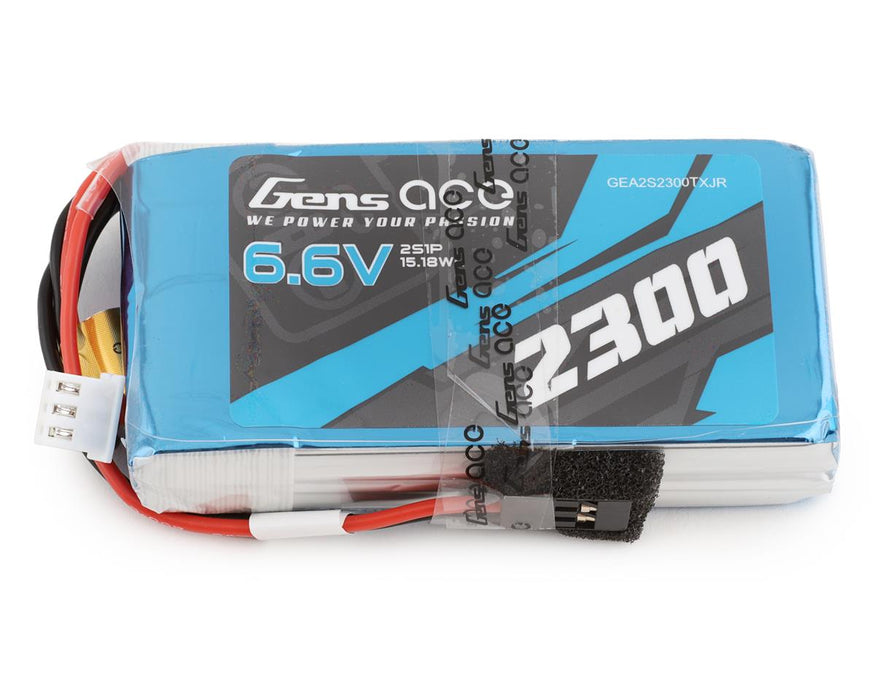 Gens Ace GEA2S2300TXJR 6.6V/2300mAh 2S LiFe Transmitter Battery (Futaba/FrSky)