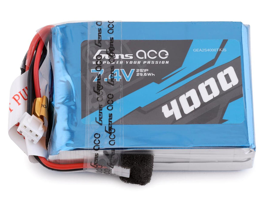 Gens Ace GEA2S4000TXJS 7.4v 4000mAh 2S LiPo Transmitter Battery (DX7, DX7S, DX8 & DX9)