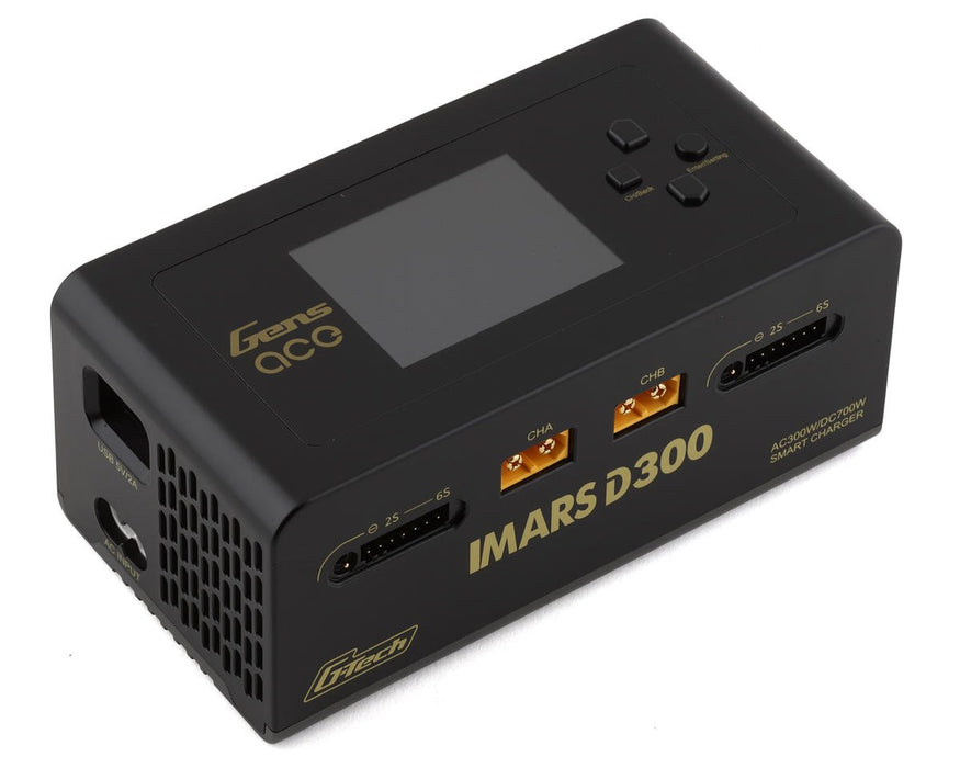 Gens Ace GEA300WD300-UB Black Imars D300 G-Tech Smart Dual AC/DC Charger (6S/16A)