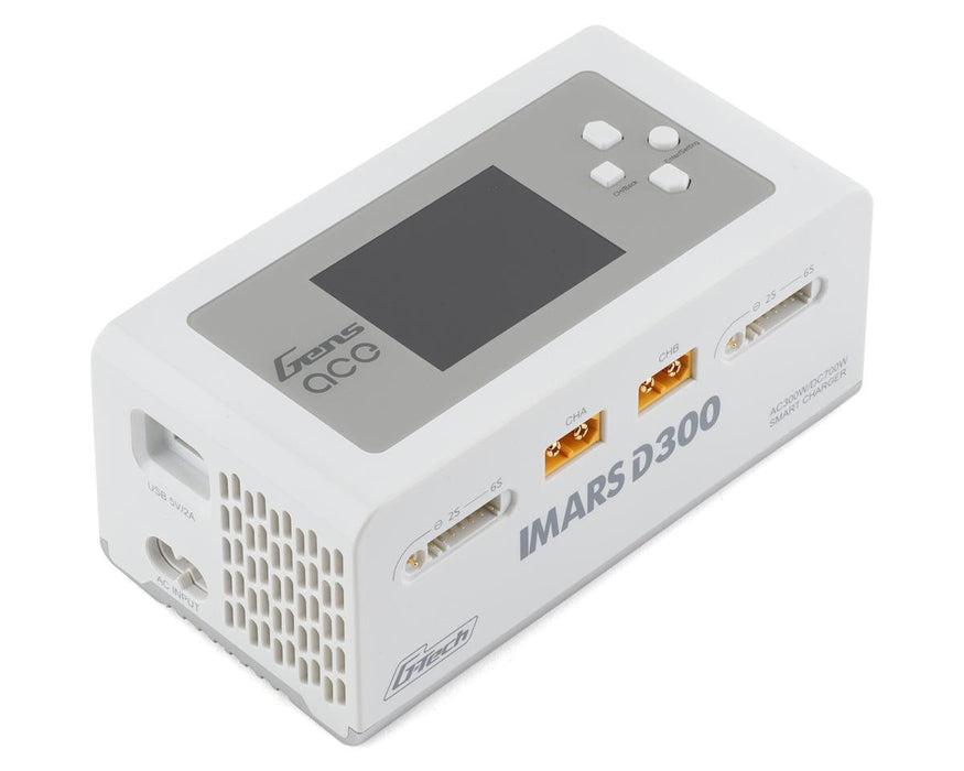 Gens Ace GEA300WD300-UW White Imars D300 G-Tech Smart Dual AC/DC Charger (6S/16A)