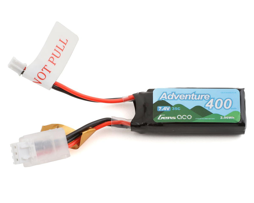 Gens Ace GEA354002SJS Adventure 7.4v 400mAh 2S 35C LiPo Battery with JST-PH2.0 Connector