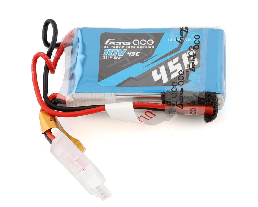 Gens Ace GEA4503S45JS 11.1v 450mAh 3S 45C LiPo Battery with JST Connector