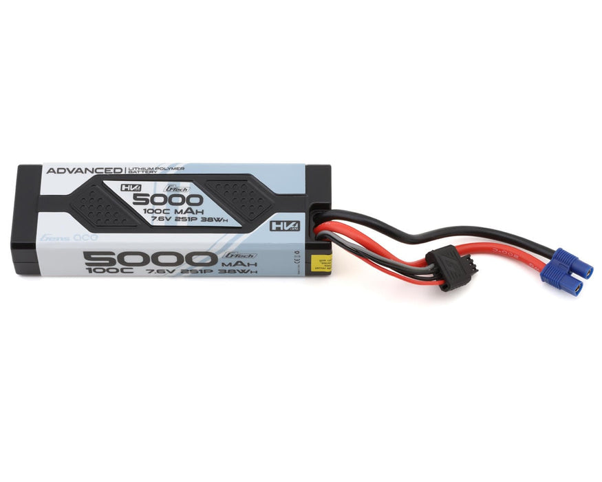 Gens Ace GEA502S10E3GT G-Tech 7.6v 5000mAh 2S 100C Smart LiHV Battery with EC3 Connector