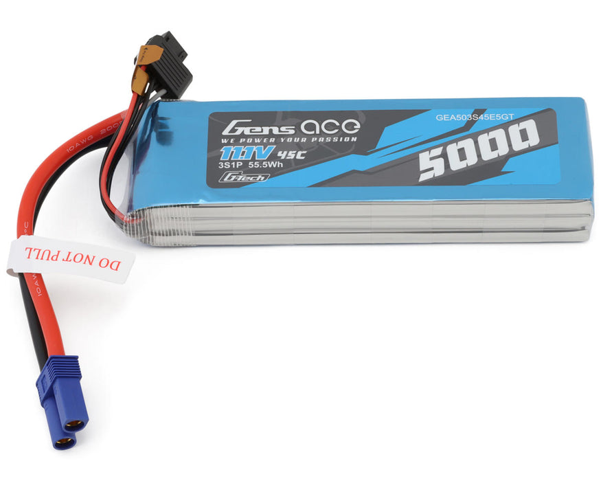Gens Ace GEA503S45E5GT G-Tech 11.1v 5000mAh 3S 45C Smart LiPo Battery with EC5 Connector