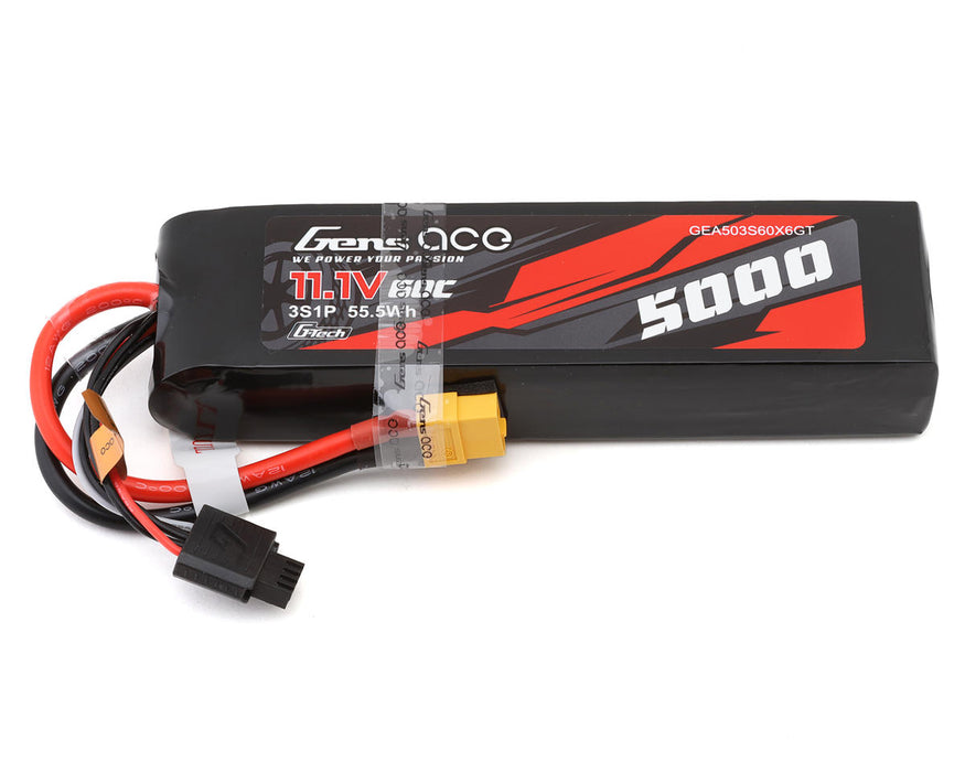 Gens Ace GEA503S60X6GT G-Tech 3S 60C LiPo Smart Battery (11.1v 5000mAh) with XT60 Connector