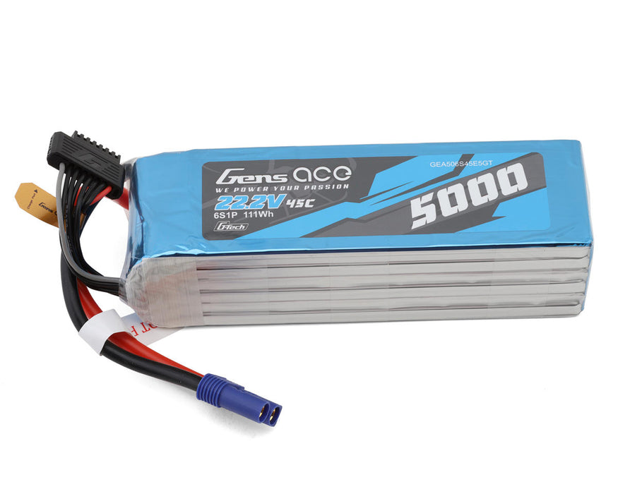 Gens Ace GEA506S45E5GT G-Tech 22.2v 5000mAh 6S 45C Smart LiPo Battery with EC5 Connector