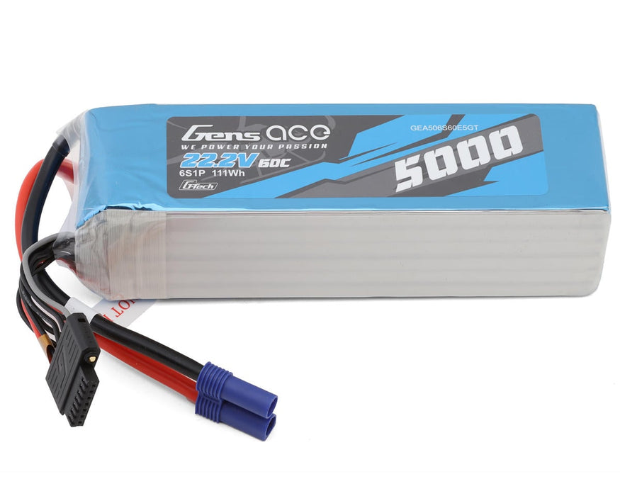 Gens Ace GEA506S60E5GT G-Tech 22.2v 5000mAh 6S 60C Smart LiPo Battery with EC5 Connector