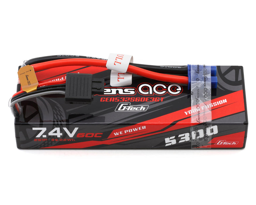 Gens Ace GEA532S60E3GT G-Tech 2S Smart LiPo Battery 60C (7.4v 5300mAh) with EC3 Connector