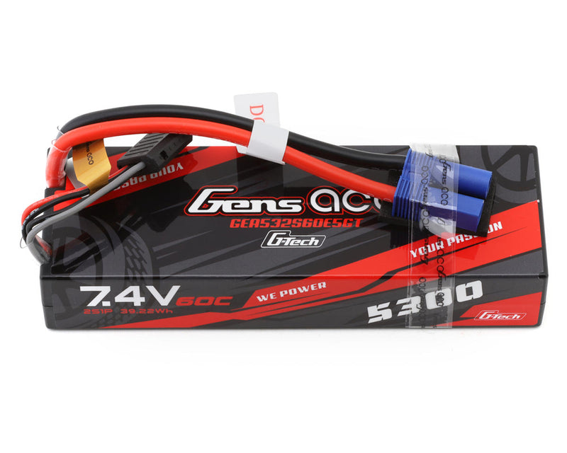 Gens Ace GEA532S60E5GT G-Tech 7.4v 5300mAh 2S 60C Smart LiPo Battery with EC5 Connector