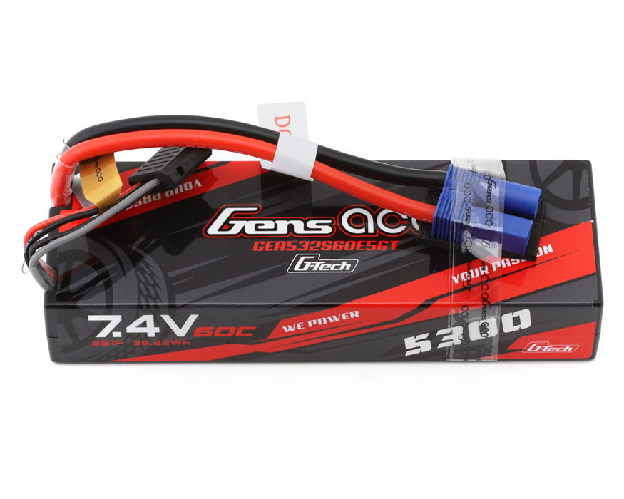 Gens Ace GEA532S60E5GT G-Tech 7.4v 5300mAh 2S 60C Smart LiPo Battery with EC5 Connector