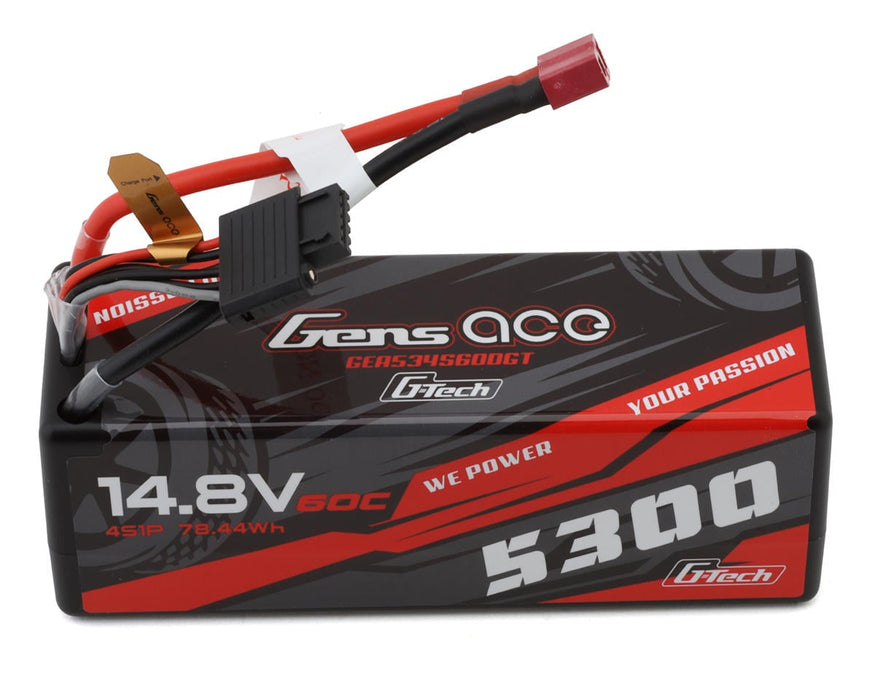 Gens Ace GEA534S60DGT G-Tech 5300mAh 14.8V 4S 60C Smart LiPo Battery with Deans Connector