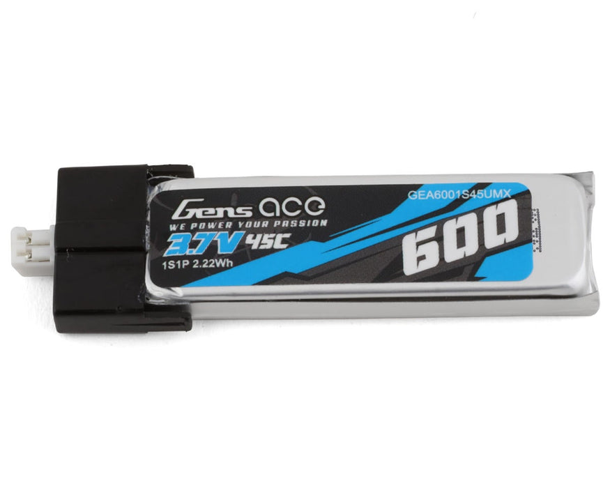 Gens Ace GEA6001S45UMX 3.7V/600mAh 1S 45C LiPo Battery with JST-PHR Connector