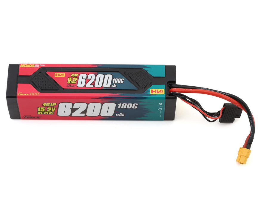 Gens Ace GEA624S10X6GT G-Tech 15.2v 6200mAh 4S 100C Smart LiHV Battery with XT60 Connector