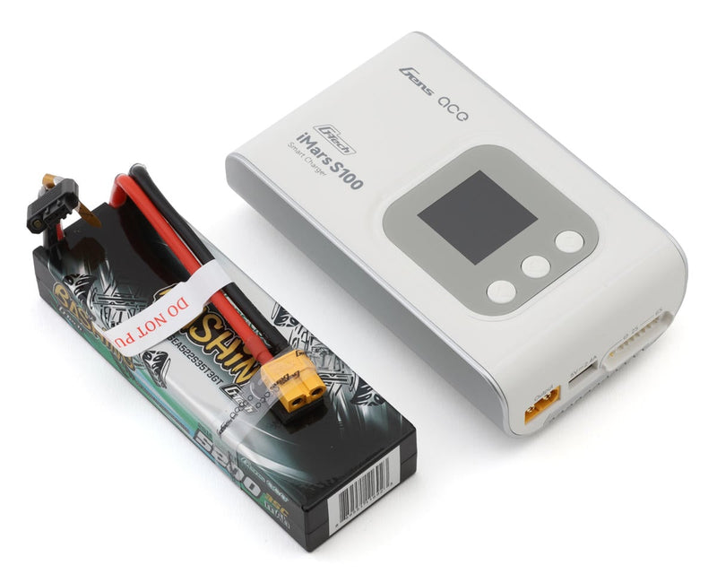 Gens Ace GEAS100522S35GT G-Tech Smart 2S Bundle with 5200mAh 2S 35C XT60 LiPo Battery