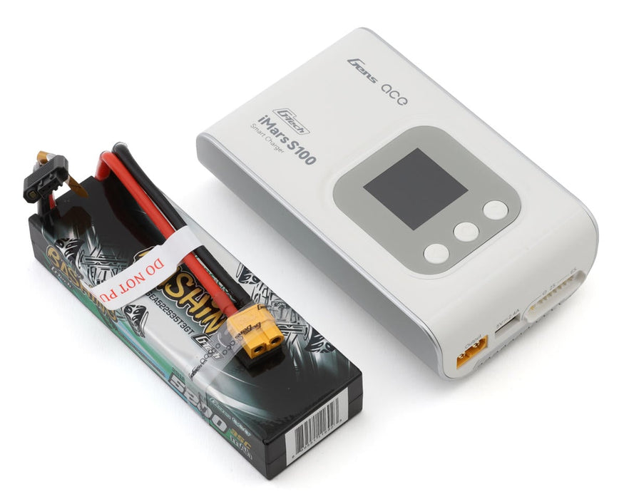 Gens Ace GEAS100522S35GT G-Tech Smart 2S Bundle with 5200mAh 2S 35C XT60 LiPo Battery
