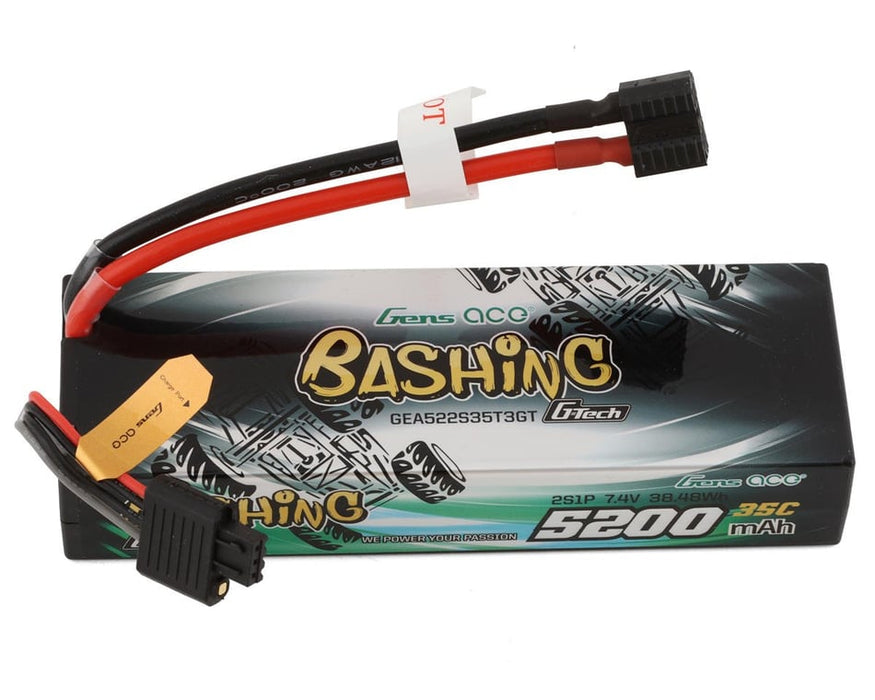 Gens Ace 5200mAh 7.4V 35C 2S G-Tech Smart "Bashing" LiPo Hardcase Battery Pack with Universal Plugs