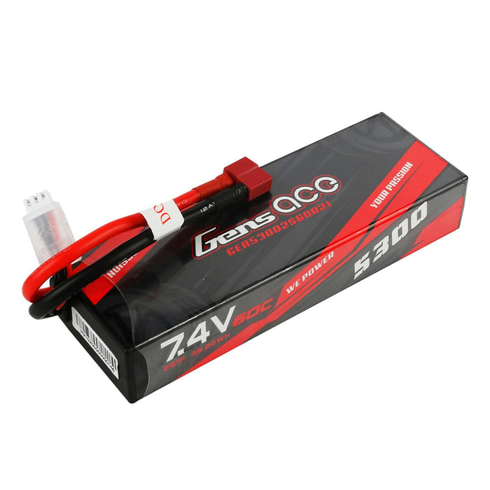 Gens ace 5300mAh 7.4V 60C Lipo Battery Pack with Deans