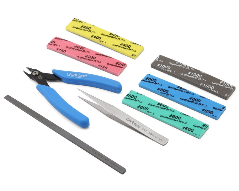 Godhand Tools SG-02 Model Builder's Nippers & Sanding Sticks Starter Tool Set