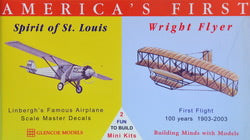 Glencoe Models 3102 1/100 Spirit of St Louis & Wright Flyer Model Aircraft Kits