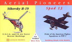 Glencoe Models 3103 Sikorsky H-19/S-55 & Spad 13 (1/120 & 1/100) Model Aircraft Kits