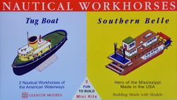 Glencoe Models 3302 Nautical Workhorses: Tug Boat & Southern Belle Model Kit