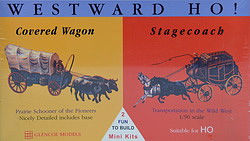 Glencoe Models 3601 1/90 Westward ho! Covered Wagon & Stagecoach Model Kit