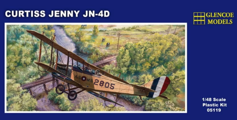 Glencoe Models 5119 1/48 Curtiss Jenny JN-4D Model Aircraft Kit