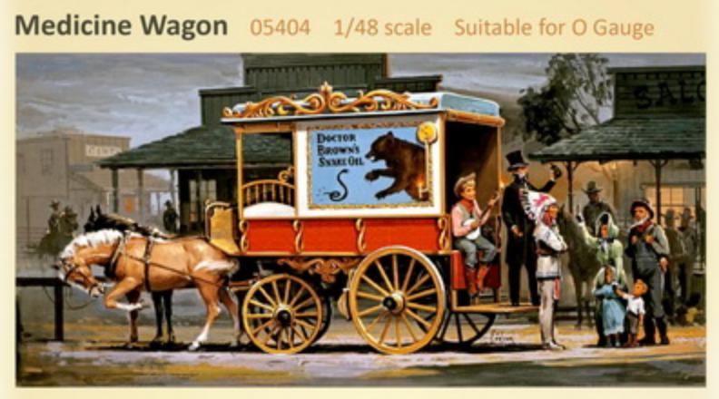 Glencoe Models 5404 1/48 Medicine Wagon Plastic Model Kit