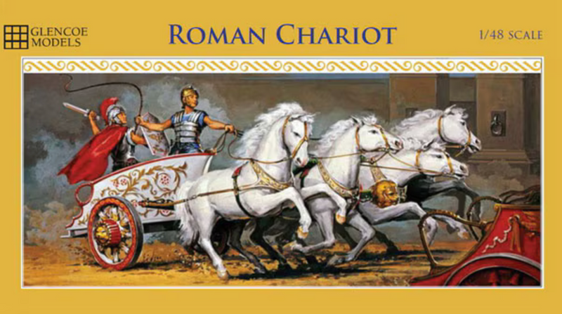 Glencoe Models 5405 1/48 Roman Chariot Plastic Model Kit