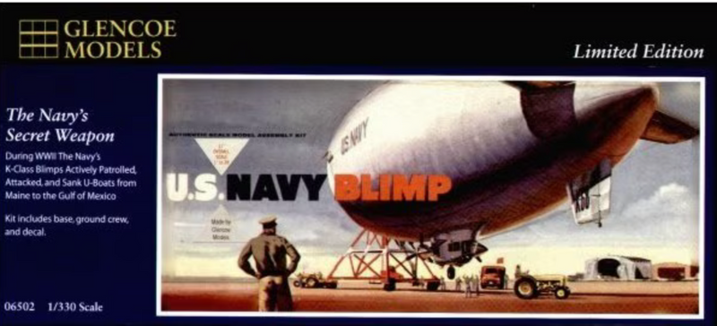 Glencoe Models 6502 1/330 U.S. Navy Blimp Model Aircraft Kit