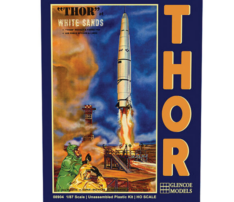 Glencoe Models 8904 1/87 "Thor" Rocket at White Sands Plastic Model Kit