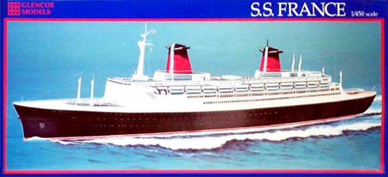 Glencoe Models 9302 1/450 SS France Ocean Liner Model Ship Kit