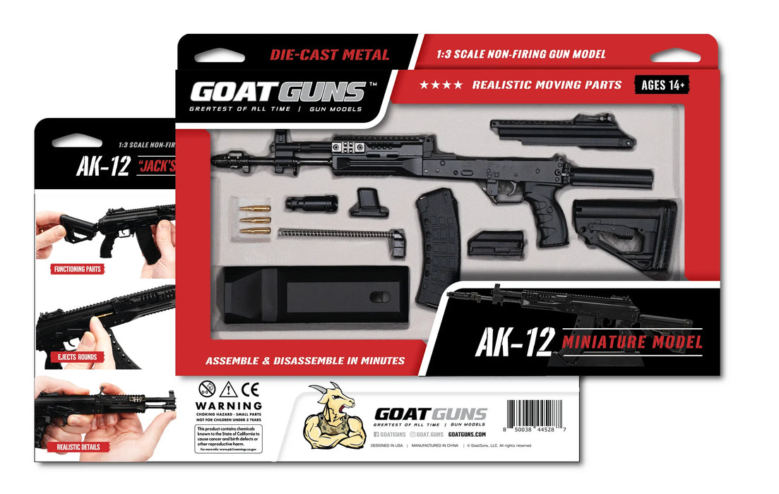 Goat Guns 1:3 Black AK12 Diecast Gun Model