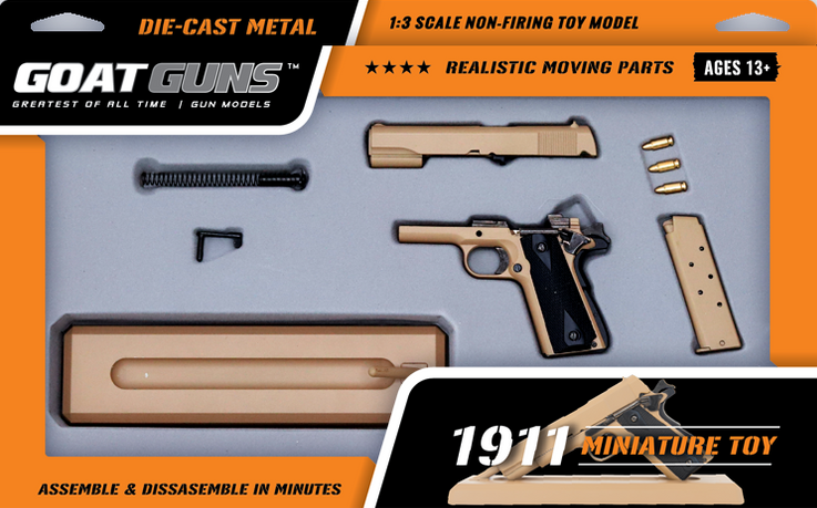 Goat Guns 1:2.5 Scale 1911 Model - Coyote Tan