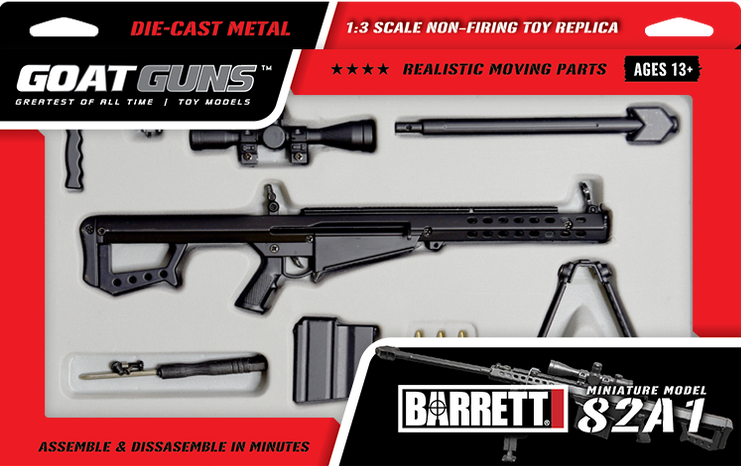 Goat With Machine Gun Goat Guns 1:3 Scale .50cal Diecast Gun Model - Black — White Rose Hobbies