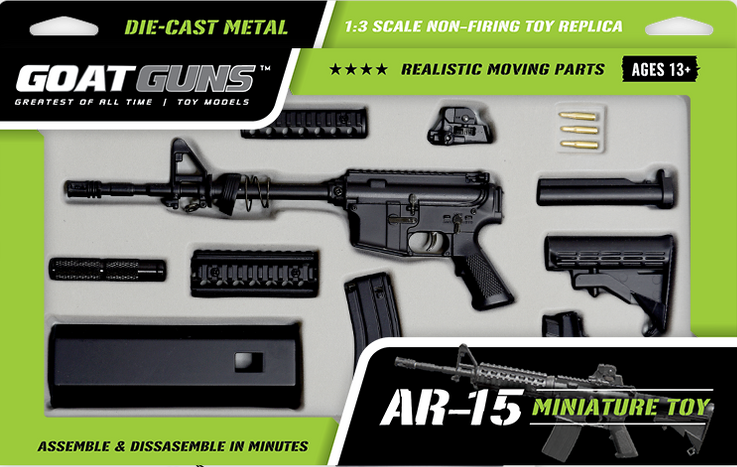 Goat Guns 1:3 Scale AR15 Diecast Gun Model - Black — White Rose Hobbies