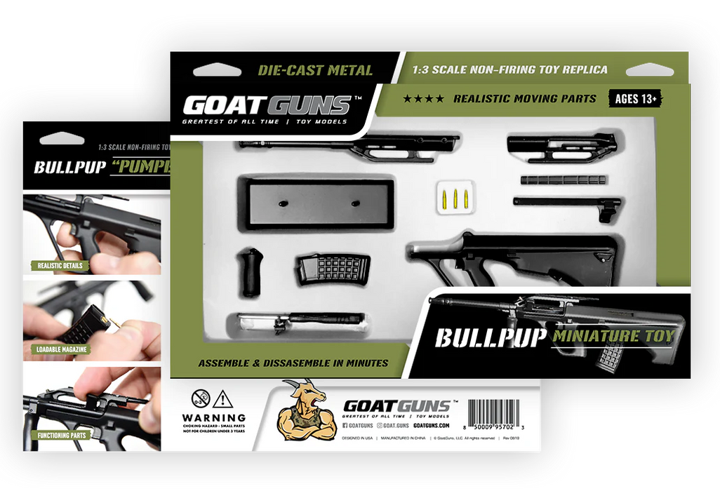 Goat Guns 1:3 Scale Black Bullpup Die Cast Model Gun