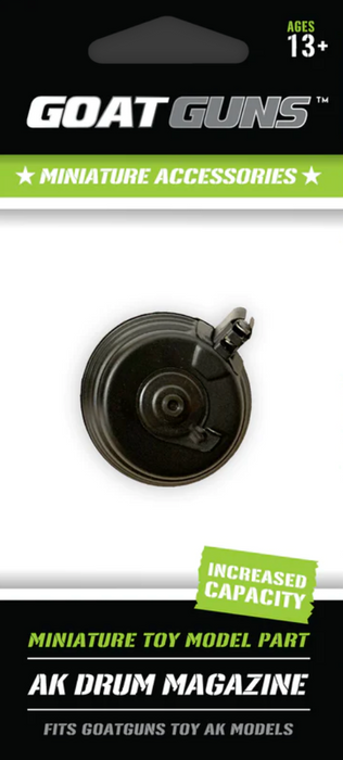 Goat Guns 1:3 Scale Black Drum Mag for AK47 Models
