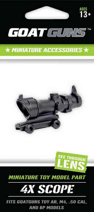 Goat Guns 1:3 Scale Black Mini 4x Scope for AR/Bullpup Models