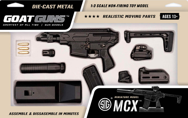 Goat Rifles Goat Guns 1:3 Scale SIG MCX® Diecast Gun Model - Black — White Rose Hobbies