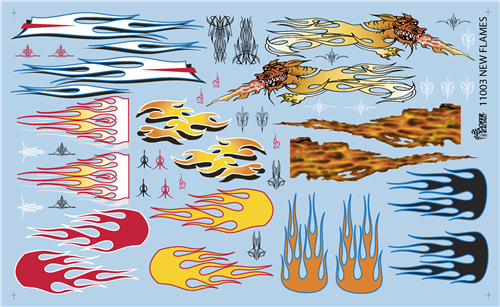 Gofer Racing Decals 11003 1/24 Decals - New Flames