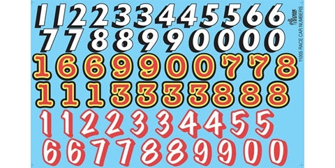 Gofer Racing Decals 11005 1/24 Decals - Race Car Numbers