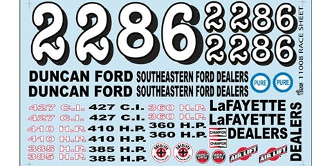 Gofer Racing Decals 11008 1/24 Decals - Race Sheet